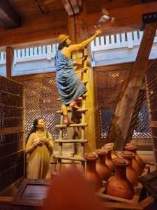 Noah and dove at the ark encounter.