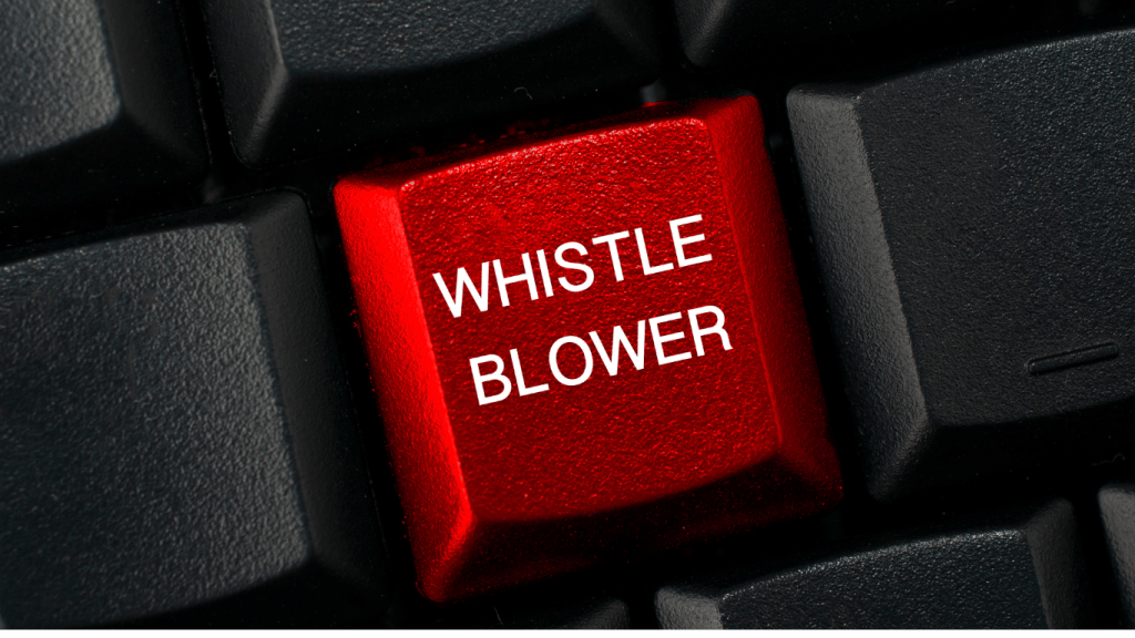 whistle blower on keyboard
