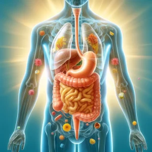 picture showing function of gut flora within the digestive system
