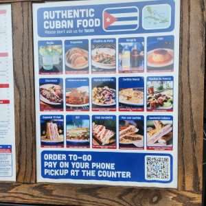 Menu in Little Havana