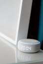 White Smart Speaker on the Table