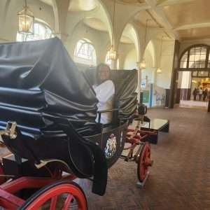 carriage to sit in take pictures Royal Mews London
